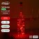 Garland “thread” 2 m dew with a traffic jam, IP44, silver thread, 20 LED, red glow, solar battery