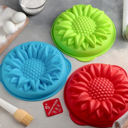 Baking uniform "Sunflower", silicone, 29 × 6 cm, with handles, color mix-12