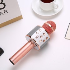Microphone for karaoke Luazon LZZ-56, WS-858, 1800 mAh, pink