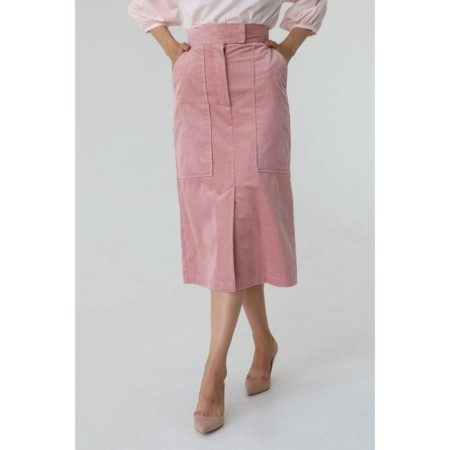 Velvet skirt with patch pockets, size 42-1