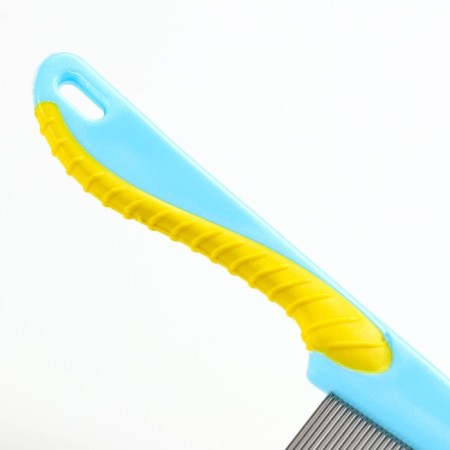 A comb for wool with long teeth and an ergonomic handle, 15 cm, mix of flowers-2