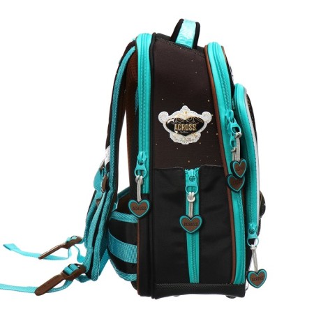 Frame backpack 35 x 26 x 14 cm, Across HK22, filling: bag, pencil case, blue HK22-9-3