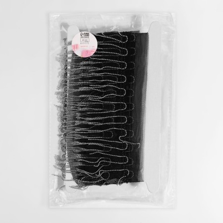 Metallized braid “fringe”, 5 cm, 4.5 ± 0.5 m, black color-3