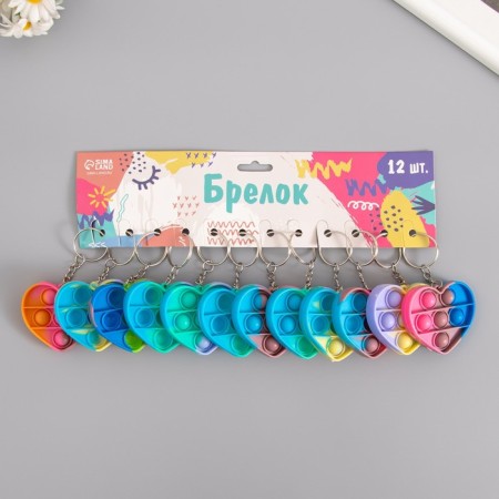 Trick rubber anti -stress (endless pipe) "Multi -colored heart" mix 5x5.7x1.3 cm-5