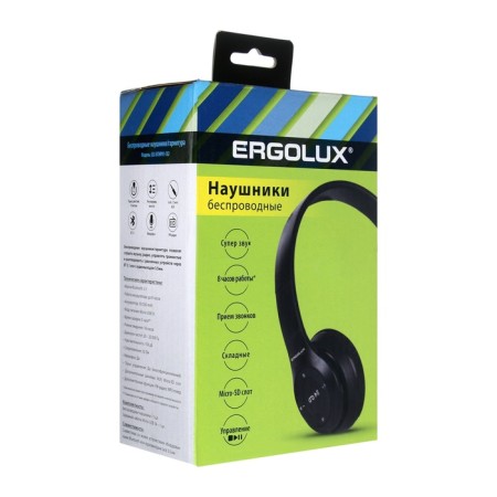 Headphones Ergolux ELX-BTHP01-C01, wireless, invoices, microphone, 250mach, FM, black-10