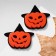 Acryl Earrings "Pumpkin" in witches hats, orange color in ferrous metal