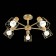 Ceiling EVOLUCE lamp. Sle110402-05. Stelitto. 5x40 watts, E27, 68x68x35 cm, golden color, light wood