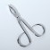 Pinzet in the form of scissors, straight, 8.2 cm, silver color