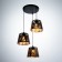 Bayerlux lamp "Thicket" 3he27 40W Black 40x40x20-90cm