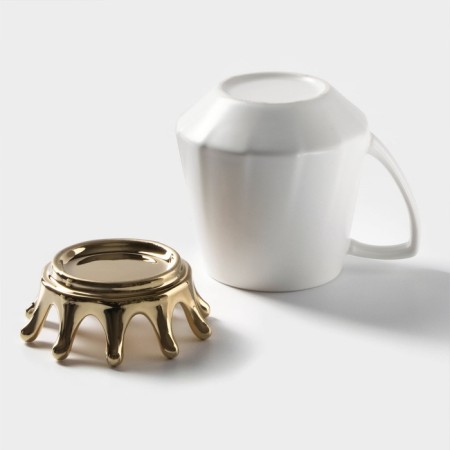 Ceramic mug with a “crown” lid, 400 ml, mix drawing-1