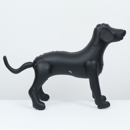 Set: an inflatable mannequin 80 x 56 x 29 cm (black), with a foot pump (mix)-3