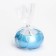 Candle "Complete" in the candlestick of gypsum is small, 6x3cm, blue