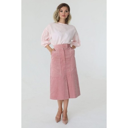 Velvet skirt with patch pockets, size 42-4