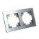 2-seater frame, glass, Stekker series Catherine, GFR00-7002-03, silver