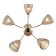 Lamp on the ESCADA rod, 1129/5p. 5x60W, e27, 590x590x290 mm, color gold