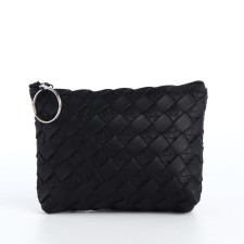 Women's wallet with lightning, black color