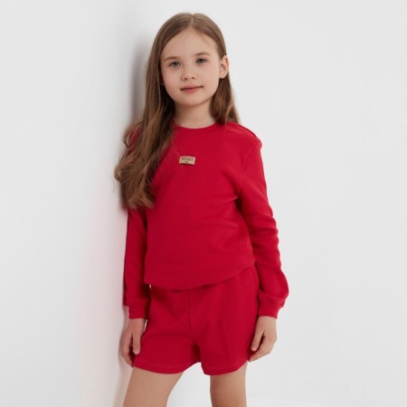 Kidsa (sweatshirt, shorts) minku, fuchsia color, height 92-98 cm-4