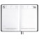 Dated 2025 diary, Escalada, A5 176 sheets, solid cover artificial leather with foam rubber, pancake embossing, cover on the cover, block 70 g/m2, black