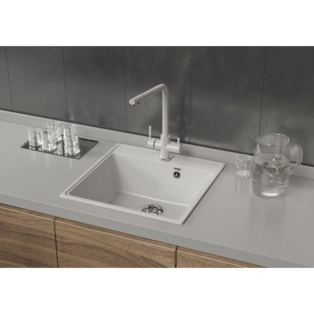 Mixer for the kitchen Ulgran Quartz UQ-016, with a tap for drinking water, color 01 jasmine-2