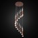 Suspended Citilux “Vegas” CL227143, 45x45x50 cm, 14x7W, LED, brown color