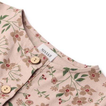 Платье для девочки MINAKU: Cotton collection цвет бежевый в цветочек, рост 104 см-2