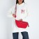 Bag Cross-Bodi with a zipper, red color