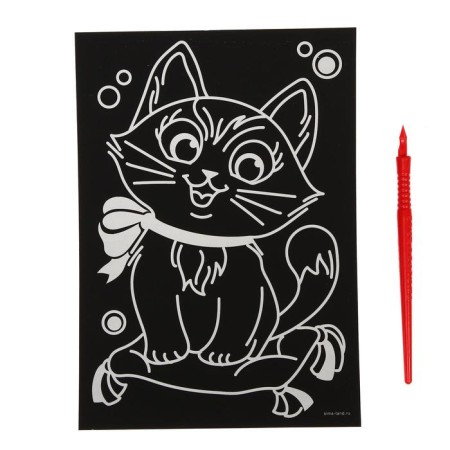 Lunar engraving "Cat" 14.8 x 21 cm-2