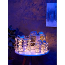 Фигура световая "Кубы серые", 25х20х15 см, 90 LED, батарейки ААх8 (не в компл.), свечение тёплое белое