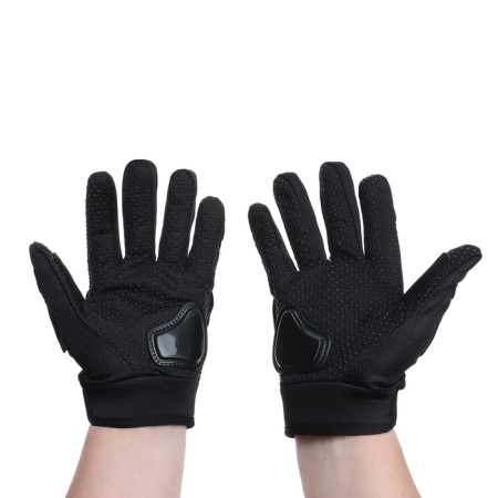 Motorcycle gloves with protective inserts, steam, size m, black-1