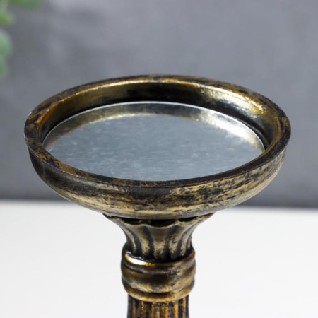 Summary of the tree for 1 candle "Ferdinand" black with a golden patina 28x10.5x10.5 cm-1