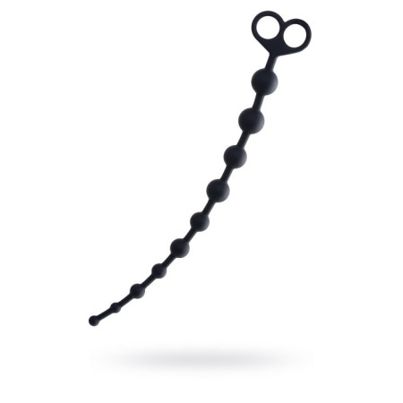 Anal beads Toyfa Popo Pleasure cephei, silicone, black, 33.5 cm, D 2.4 cm