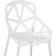Plastic stools metal/plastic, white/white 55x56x80 cm