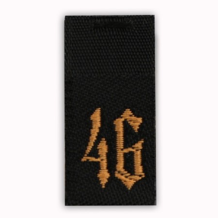 Textile strip "46", 4.6 x 1 cm-2
