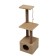 House for cats with a claw, with two shelves, jute, 37 x 37 x 111 cm, beige