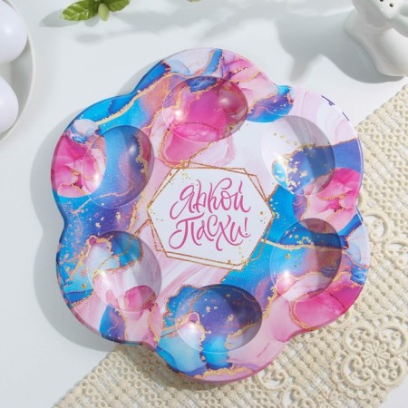 Easter stand for 6 eggs “Marble”, 21.5 x 19.9 cm.-1