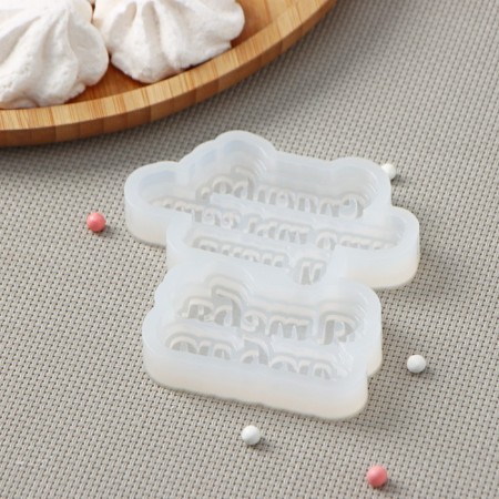 Silicone form "I love you", 8 × 4.5 cm, 6 × 3.5 cm, the color is transparent-2