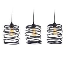 Светильник подвесной в стиле лофт Ambrella light, Traditional, TR8403, 3хE27, цвет чёрный