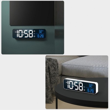 Electronic desktop watches with an alarm clock, with a suspension, 2400 mAh, 3.5 x 7 x 26.5 cm-2