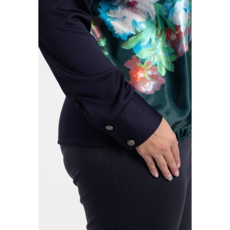 Female blouse, size 52, blue color-8