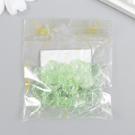 Beads for creativity Plastic "Hood" set 20 pcs green 1.3x1.3x0.5 cm-3