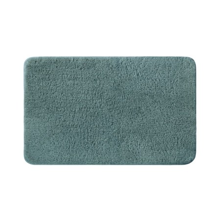 Bathroom mat IDDIS, 70x120 cm, microfiber, dark green color