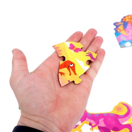 Figure puzzles 4 in 1 "world of dinosaurs", 9,12,15.20 elements-7