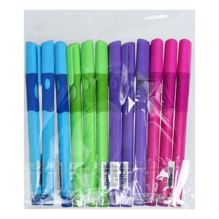 Ballic handle, 0.7 mm, blue rod, body with a rubber holder, mix-5