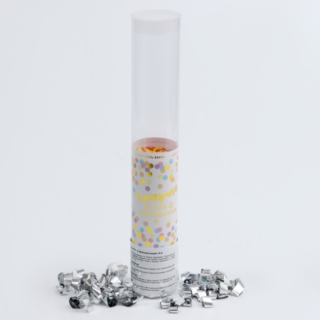 Pneumatic clap “Bright explosion of emotions”, 30 cm, silver color-4