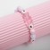 Bracelet Children's "chosen" bear in hearts, white-pink color