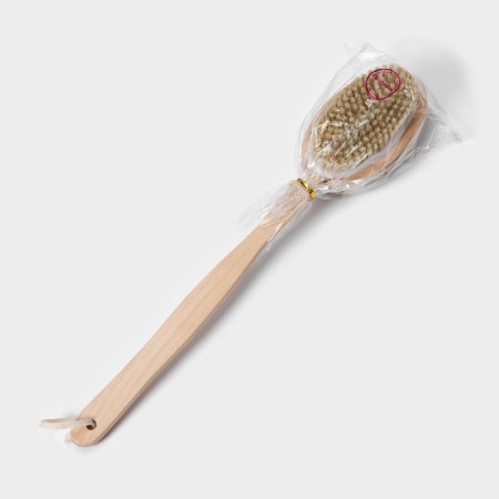 Massage brush for the body of the share, with a handle and a massage, natural bristles-5