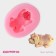 Mold Dolyana "Dog", silicone, 5.4 × 4.3 cm, pink color