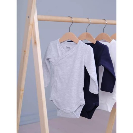 Body Kimono children with a long sleeve Rant Base, height 68 cm, color is light gray melange-6