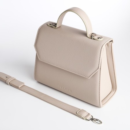 Women's bag Textura, messenger, medium size, beige color