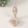 Polystone candlestick for 1 candle "Greeting the Sun" White in nettles 8.7x8.7x16.5 cm